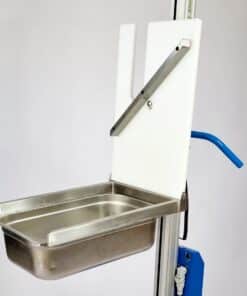 Lift cart 70E - GN 1 1 fork and foldable platform disc with milk outlet 575x380x57 mm white polyethylene.