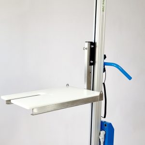 Lift cart 70E GN 1 1 fork and foldable platform disc with milk outlet 575x380x57 mm white polyethylene lowered